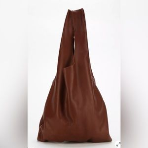 COPY - BAGGU Brown Leather Bag Tote NWOT